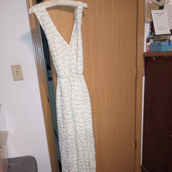 NEW Women's Maxi Open Back Sundress - A New Day™ Cream Print Small - Picture 4 of 7